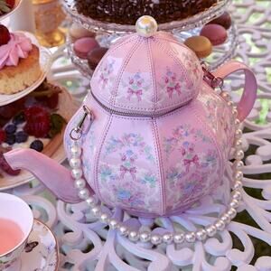 Dolls Kill Sugar Thrillz Tea Society Handbag Regency Teapot Bag Purse Kettle